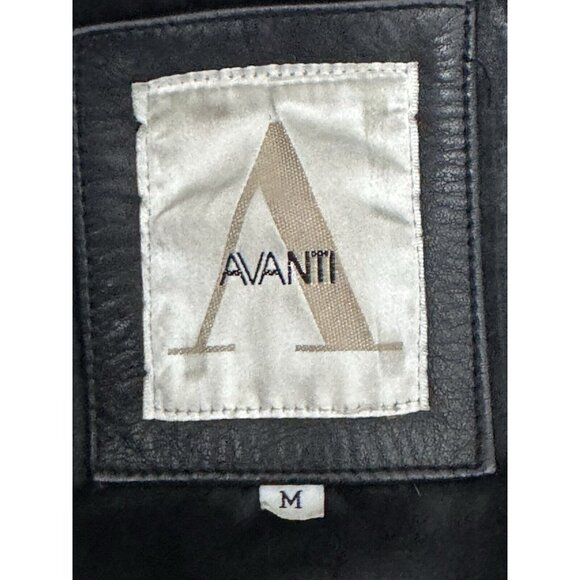 Avanti Black Genuine Leather Jacket M Womens Professional Outerwear - Picture 4 of 7